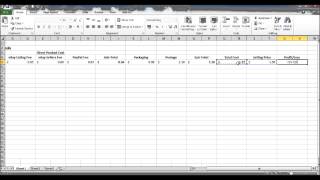 Costing Spreadsheet - Calculate Profit per product or service - Create eBay Spreadsheet Excel