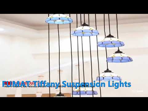 FUMAT Tiffany Stained Glass Suspensions Lights