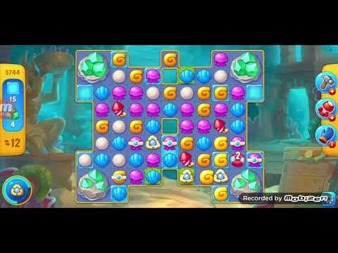 fishdom gameplay/ level 5744 / It is like the ads? / thank you