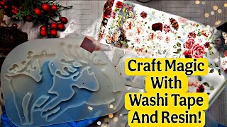 Create Festive Charm With WASHI TAPE ! RESIN IDEA