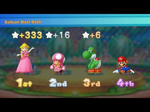 Mario Party 10 - Mario vs Peach vs Yoshi vs Toadette - Haunted Trail