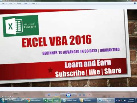 Excel VBA 2016 Complete Tutorial for Beginners | Part 2