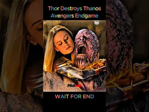 Thor Destroys Thanos ⚡💀 | Avengers Endgame #shorts #thor #marvel #thanos