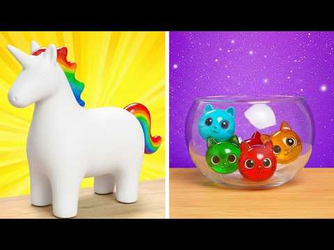 Slime de Unicornio DIY con Fidgets Escondidos 🦄