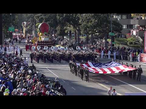 USMC West Coast Composite Band - The Marines' Hymn - 2022 Pasadena Rose Parade