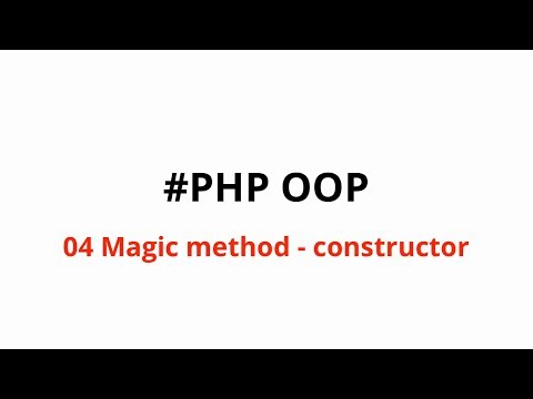 4 Php Oop Magic Method Constructor