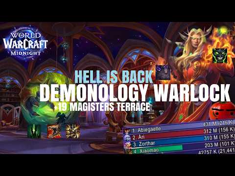 +19 Terrace | Midnight beta Demonology Warlock ~ The best damage spec with @zorthas @vickman3662