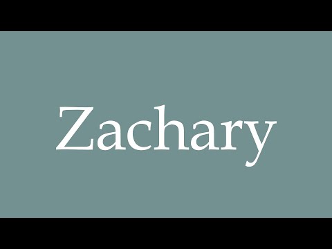 How to Pronounce ''Zachary'' Correctly in French