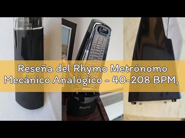 Vídeo relacionado con Sondery Metrónomo mecánico clásico con campana para piano, guitarra, tambor, violín, saxofón, todos los instrumentos, rango de tempo 40-208 bpm, Beats 02346, caja ABS de grano de madera negra con