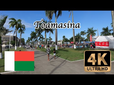 【4K Walk in Madagascar】 Toamasina City walk and driving, beautiful west coast city
