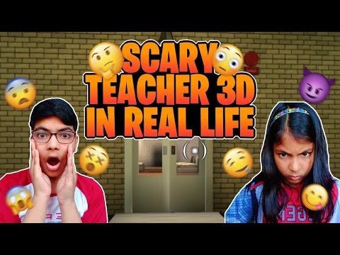 MEET REAL MISS T 😱😱😱                           Scary Teacher 3d In Real Life
