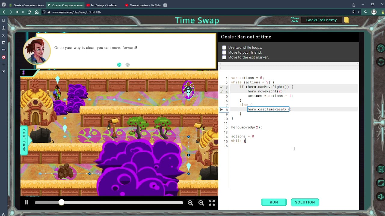 Ozaria - Javascript - Chapter 3 - Module 4 - Time Swap