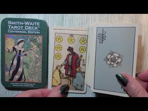 Распаковка и обзор мини-колоды Таро в жестяной коробке | Smith-Waite Centennial Tarot in a Tin
