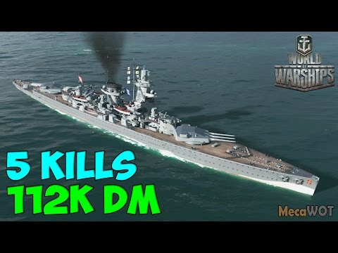 World of WarShips | Admiral Graf Spee | 5 KILLS | 112K Damage - Replay Gameplay 1080p 60 fps