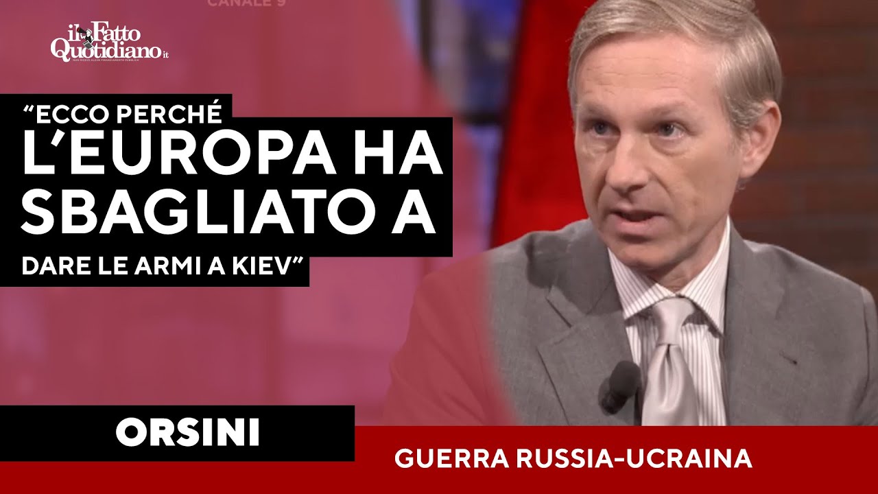 Orsini sul Nove: "Ecco perché l'Europa ha sbagliato a riempire di armi l'Ucraina"