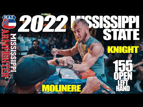 2022 Mississippi State Armwrestling | 155 Pro Left Hand - Dark Knight Rises
