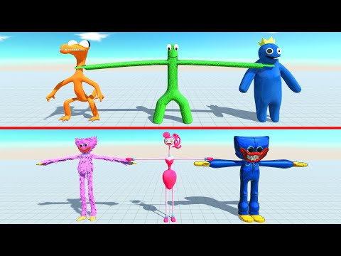 Rainbow Friends vs Poppy Playtime - Animal Revolt Battle Simulator