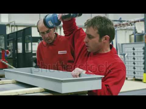 stock footage manufacturing staff in production factory business