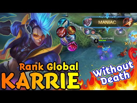 MANIAC! Build Karrie FULL Damage | Gameplay Top Global Karrie - Mobile Legends