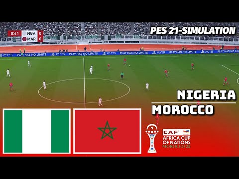 NIGERIA vs MOROCCO - Africa Cup of Nations | Semi-Final | PES 21 Simulation