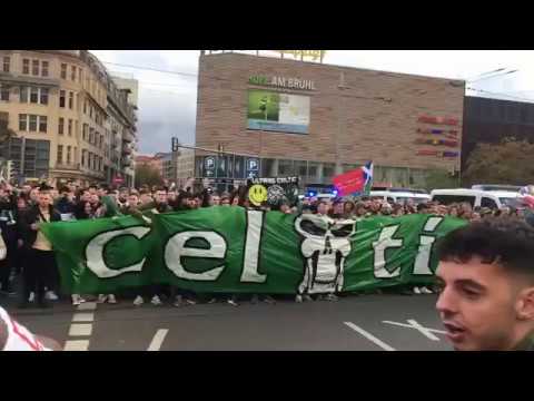 Celtic fans at Leipzig