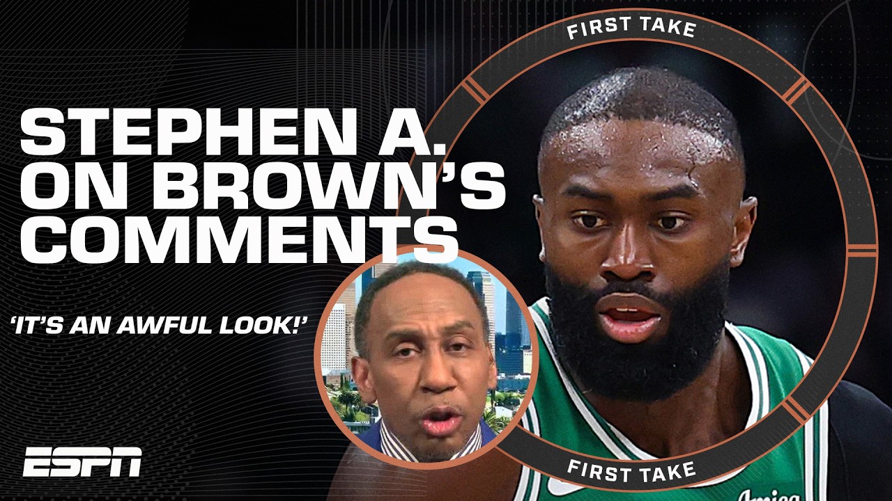 Stephen A. has a BIG-TIME ISSUE with Jaylen Brown’s comments: It’s an AWFUL LOOK! | First Take