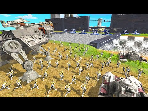 Clone Iron Brigade Charge of CIS FORTRESS! - Men of War: Star Wars Mod