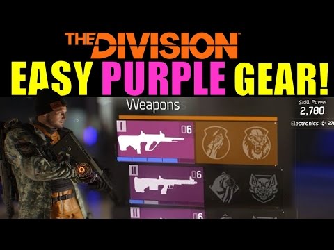 The Division: EASY PURPLE GEAR! | Superior Weapon & Armor Crafting!