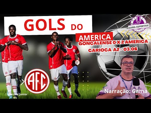 GOLS : GONÇALENSE 0 X 2 AMERICA - CARIOCA A2 - 4ªRODADA - 03.06 #america #mecão #sangue #gols #gol