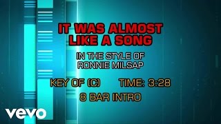Ronnie Milsap - It Was Almost Like A Song (Karaoke)