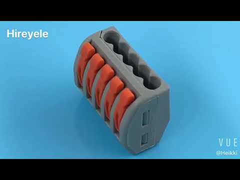 HAIRUI Replacement Wago 222-415 Push Wire Connector 5 Lever Connector