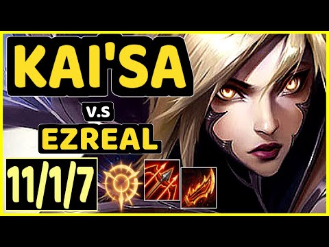 BETTY (KAI'SA) vs EZREAL - 11/1/7 KDA BOTTOM ADC GAMEPLAY - KR Ranked GRANDMASTER