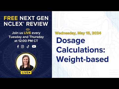 Free Next Gen NCLEX Review- Dosage Calculations: Weight-based