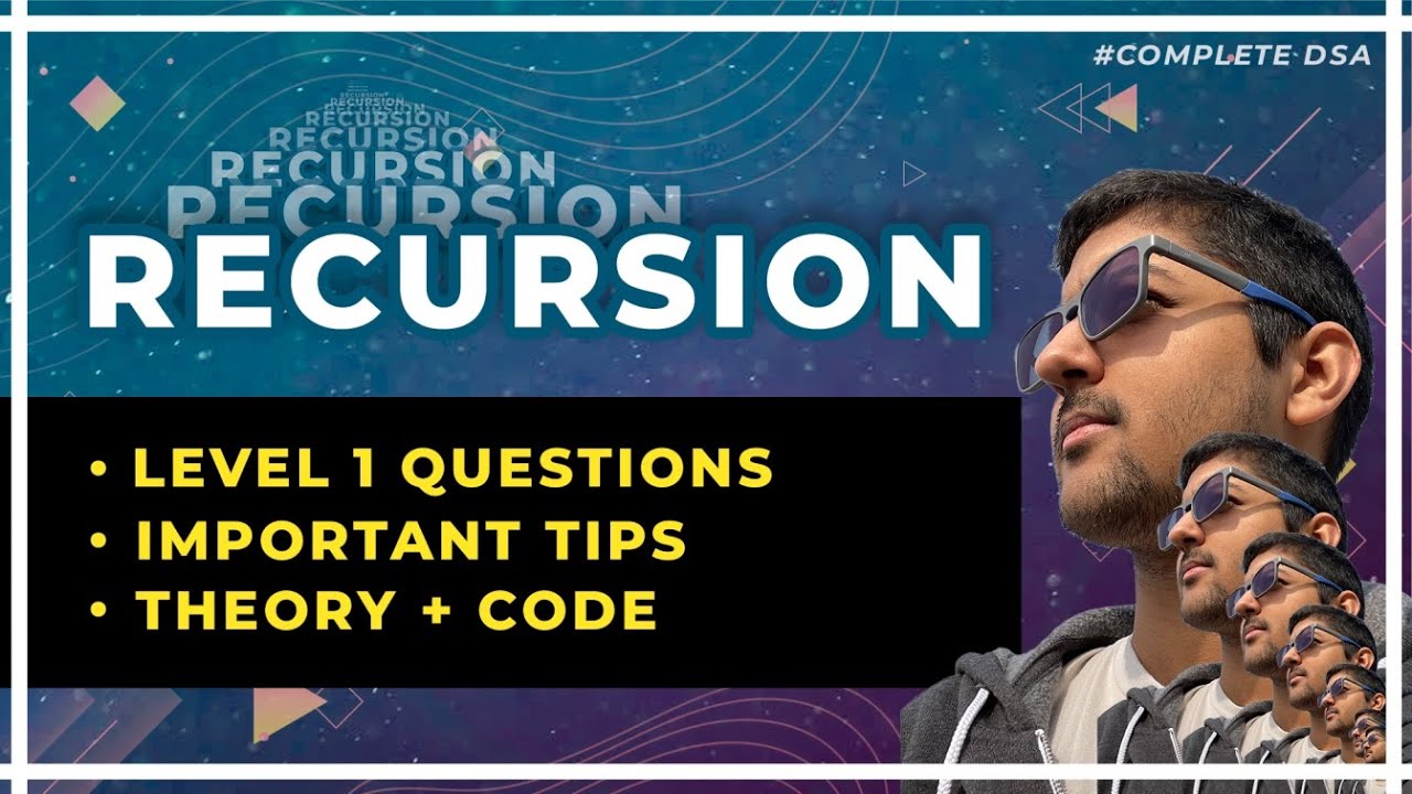 Recursion - Level 1 Questions (Theory + Code + Tips)