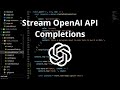 Streaming OpenAI Chat Completions Using React and Node JS