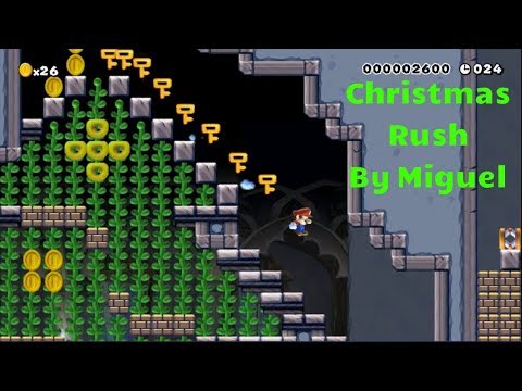 Super Mario Maker Christmas Rush By Miguel (Speedrun and World Record)