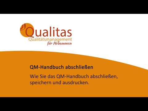 Qualitas - QM-Handbuch abschließen