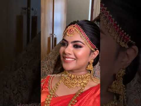 Kerala Bridal makeup @Henna Girl Riya  ph:6282076416 Kerala Bride-Happy Bride -Wedding makeup-Kannur