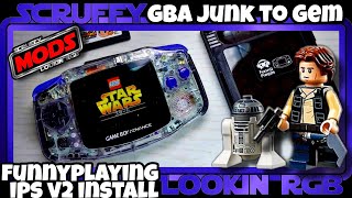 GBA Junk to Gem Funny Playing IPS screen Mod Scruffy Lookin Mods