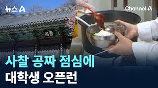 사찰 공짜 점심에…대학생 오픈런 / 채널A / 뉴스A