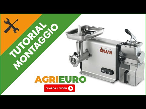 Tritacarne Elettrico Sirman TCG 12 Dakota con Grattugia integrata - Trifase - 1100 Watt: montaggio
