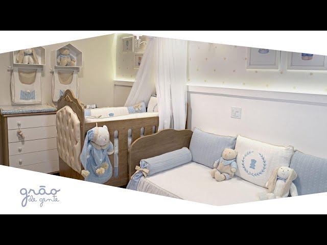 TOUR PELO QUARTO DE BEBÊ TRICOT LUXO AZUL | Grão de Gente