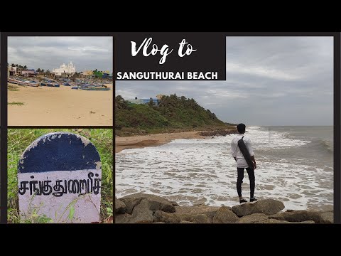 vlog at sanguthurai beach🏖!!!oru inba sutrula😂//#vlog #beach #kanniyakumari #kanniyakumarislang