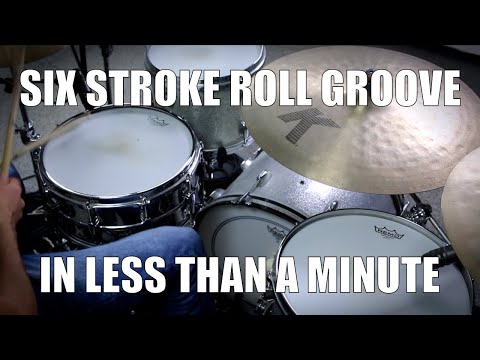Six Stroke Roll in a Groove in less than a Minute - Daily Drum Lesson