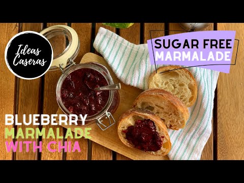 Sugar Free Blueberry Marmalade with Chia Seeds ‣ Sugar free Blueberry Jam ‣‣ Vegan | Keto | Homemade