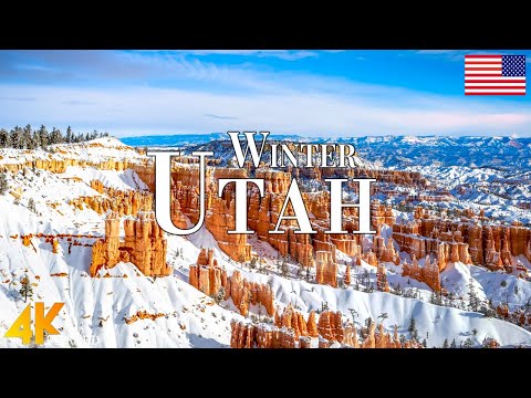 Winter Utah 4K Ultra HD • Stunning Footage Utah, Scenic Relaxation Film with Calming Music.