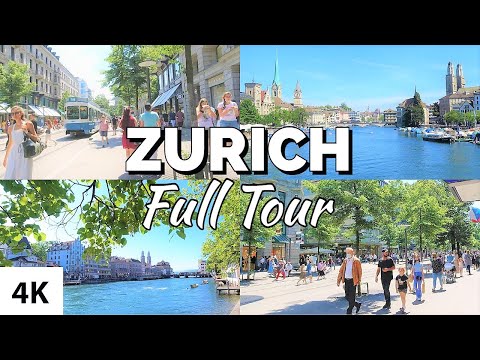 ZURICH (Summer Tour) Switzerland 4K Video