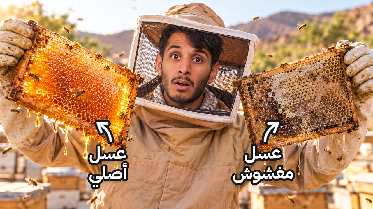 نصف عسل العالم مغشوش 🍯🇸🇦 #عمر_يجرب