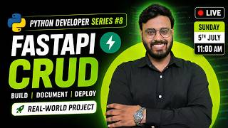 🔥 Python Developer Series #8 | FastAPI CRUD, API Documentation & Real-World Project | Learn LIVE