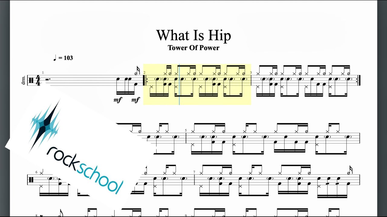 What is Hip (Without Vocals) Rockschool Grade 7 Drums